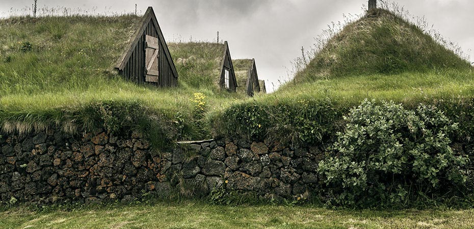 Grassodenbauweise im Museum Grenjaðarstaður
