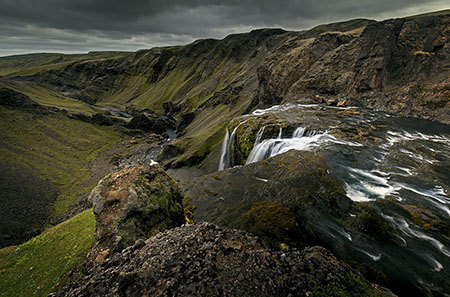 Der Wasserfall Fagrifoss