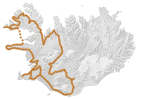Islandkarte Reiseroute