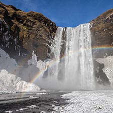 Skogafoss im Winter