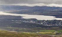 Ansicht von Egilsstaðir im Osten Islands