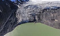 Luftbild des Langjökull-Gletschers