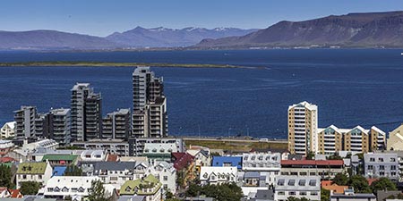 Island Kurzreise Blick auf Reykjavik