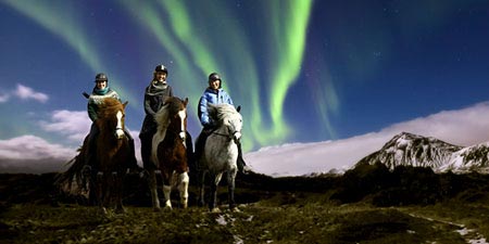 Reiter-Gruppe und Polarlichter